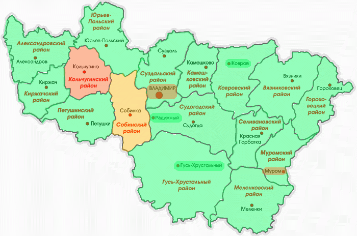 Карта александровского района владимирской области